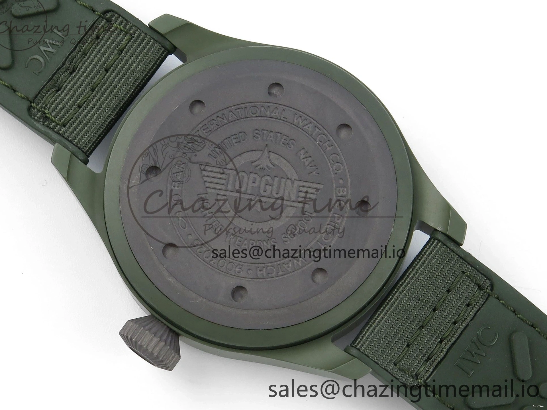 MIROTIME 0515 Big Pilot IW329802 M+F 1:1 Best Edition Green Dial on Green Nylon Strap MY Unique 7002